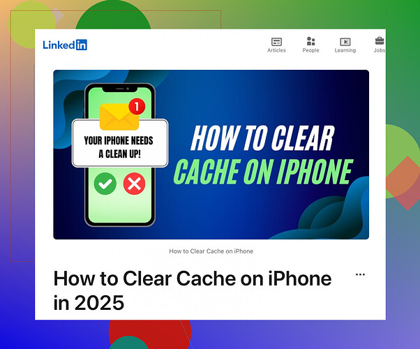 How do I clear cache on my iPhone?