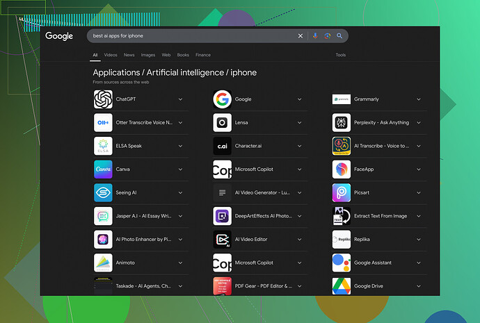 What are the best AI iPhone apps for 2025?