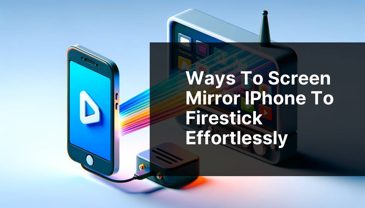 Ways to Screen Mirror iPhone to Firestick Effortlessly