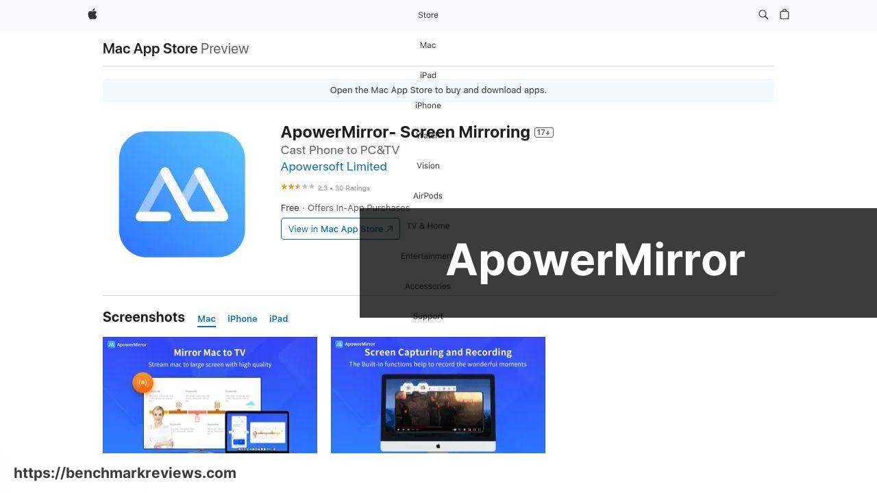 https://apps.apple.com/us/app/apowermirror/id1244625890 screenshot