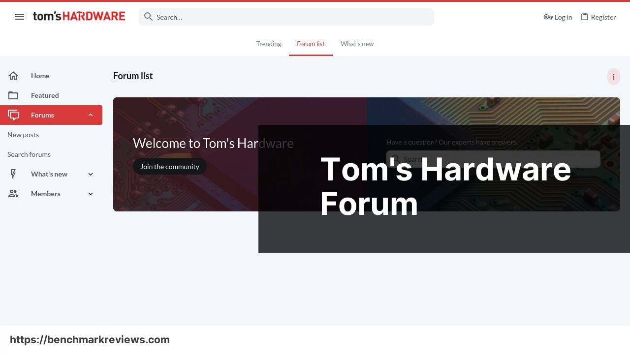 https://forums.tomshardware.com/ screenshot