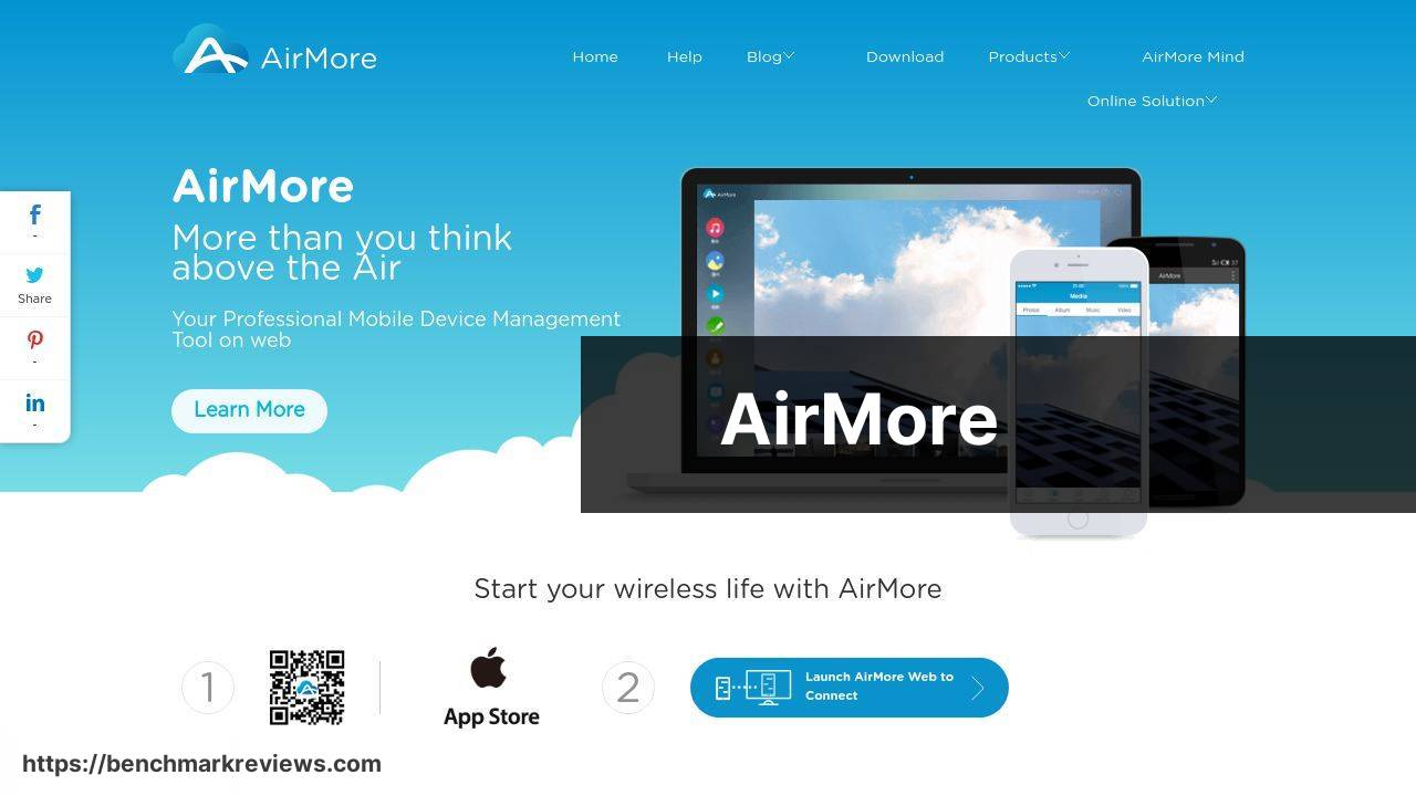 https://www.airmore.com/ screenshot