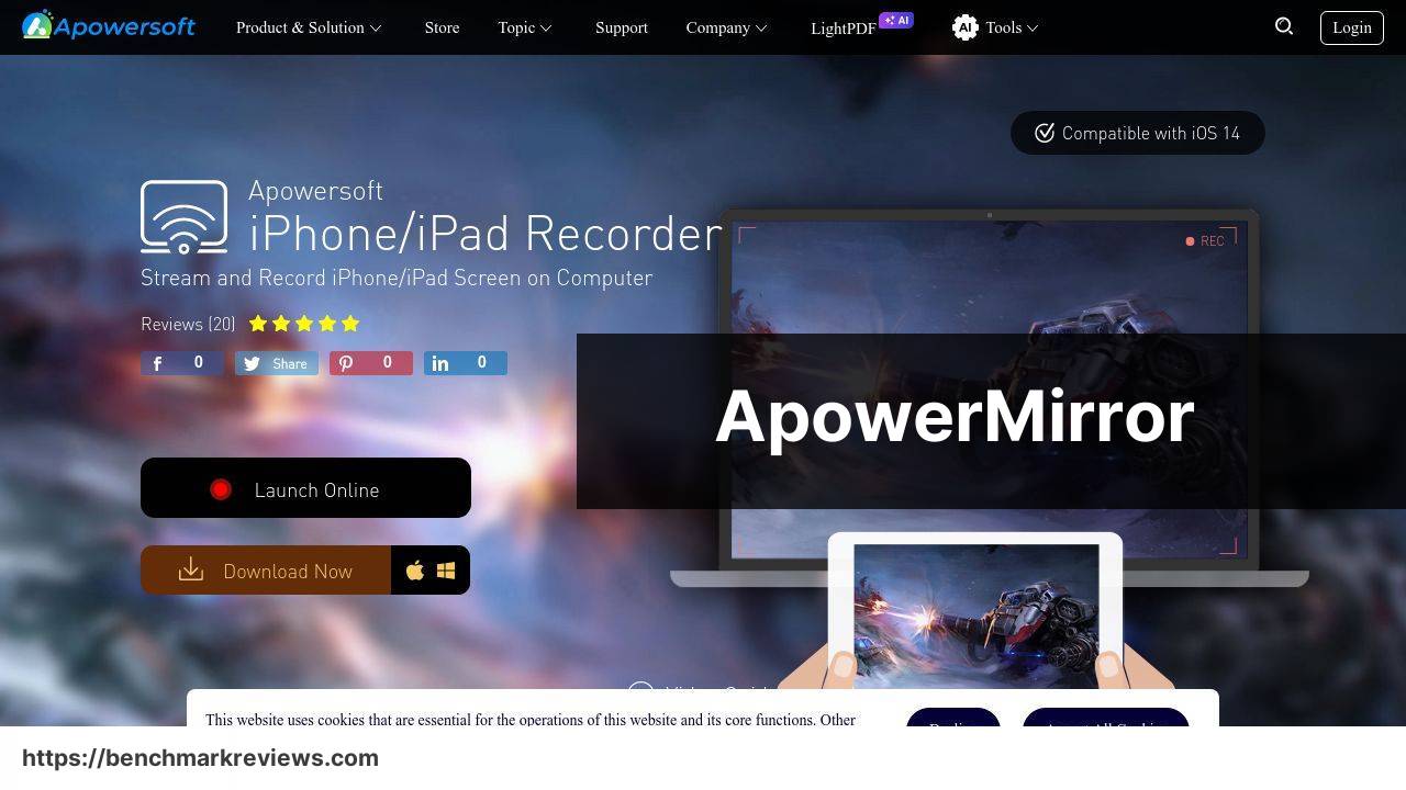 https://www.apowersoft.com/iphone-ipad-recorder screenshot