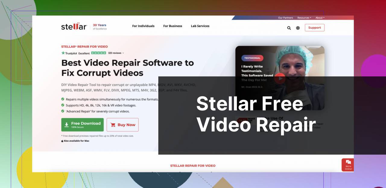 https://www.stellarinfo.com/free-tools/video-repair.php screenshot